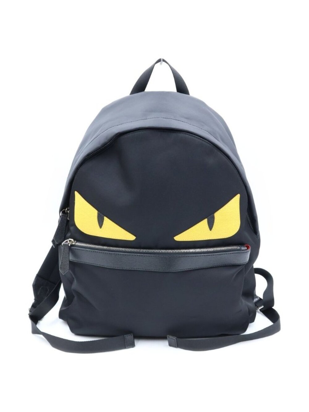 Fendi Bugs Monster Backpack Nylon Leather Black Yellow - Gem